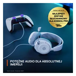 Słuchawki przewodowe z mikrofonem SteelSeries Arctis Nova 1 PS Nauszne Biały