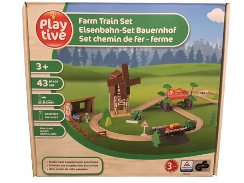 Playtive Drewniana kolejka Gospodarstwo