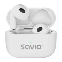 Słuchawki bezprzewodowe Savio TWS-01 PRO Douszne Bluetooth 5.4 Biały
