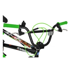 Rower dziecięcy KARBON Stickerboomb BMX 20 Czarno-zielony