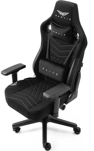 Fotel GAMVIS Elite 2.0 XL Basic Czarny (białe elementy)