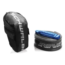 Torebka podsiodłowa Schwalbe + dętka Tour 28" SV17 i łyżki