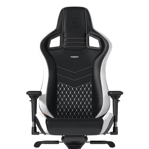 Fotel Noblechairs EPIC Gamingowy do 120kg Skóra naturalna Czarno-biały