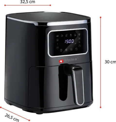 Air Fryer Frytkownica beztłuszczowa ALPINA 871125224687 4.5l programator czasowy