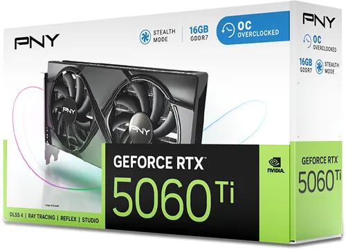 Karta graficzna PNY GeForce RTX 5060 Ti OC Dual Fan 16GB DLSS 4