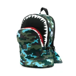 Школьный рюкзак Pick &amp; Pack Shark Shape M-camo Light blue