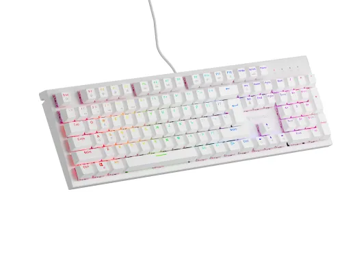 Klawiatura mechaniczna Genesis Thor 303 RGB - Outemu Peach Silent - biały