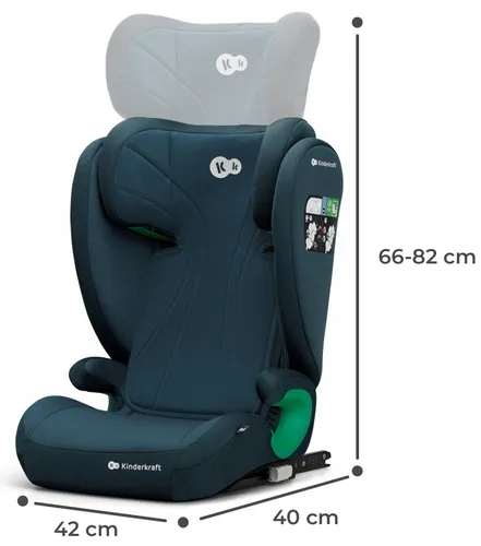 Fotelik samochodowy KINDERKRAFT Junior Fix 2 I-Size 100-150 cm (15-36 kg) Niebieski