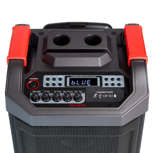 Power Audio Aiwa KBTUS-608MKII 80W Bluetooth Mikrofon Karaoke Czarny