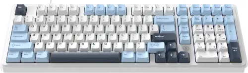 Klawiatura magnetyczna Ajazz AK980 MAX Biało-Niebieski