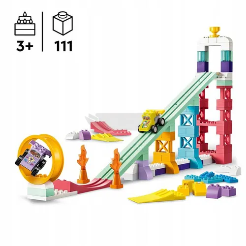 LEGO Duplo 10478 Kreatywne rampy 3 w 1 z pojazdami, zestaw klocków 3+