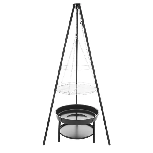 Palenisko trójnóg duży grill ogniskowy ogrodowy wiszący 2w1