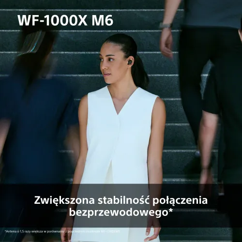 Słuchawki bezprzewodowe Sony WF-1000XM6 ANC Dokanałowe Bluetooth 5.3 Czarny
