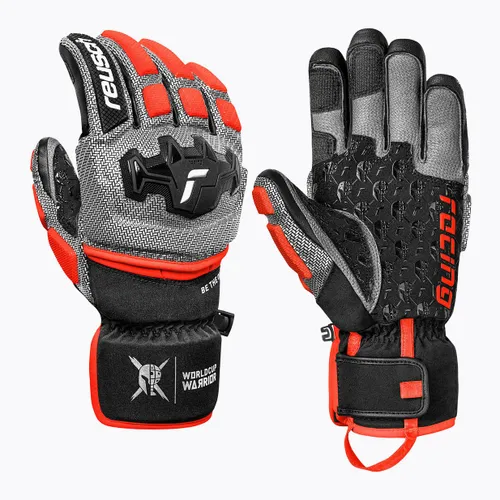 Rękawice narciarskie męskie Reusch Worldcup Warrior GS black/silver/fluo red