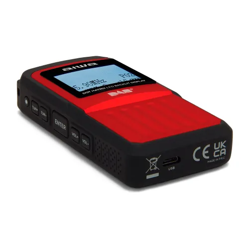 Radioodbiornik Aiwa RD-20DAB/RD Radio FM DAB Czerwony