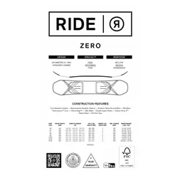 Deska snowboardowa Ride Zero x Trouble Andrew - Długość (cm) - 147