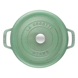 STAUB La Cocotte 6,7 l miętowy - garnek żeliwny z pokrywką