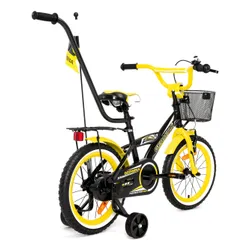 Rower dziecięcy GERMINA BMX 16 cali dla chłopca Czarno-żółty