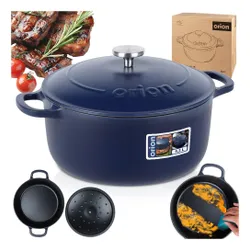 Garnek z pokrywką żeliwny emaliowany LITINA 26 cm, 5,2 l