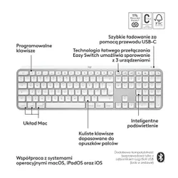 Klawiatura membranowa Logitech MX Keys S dla Mac Szary