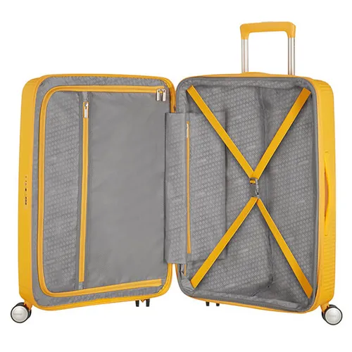 Walizka duża American Tourister Soundbox - golden yellow