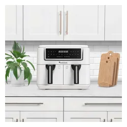 Air Fryer Frytkownica beztłuszczowa TURBOTRONIC TT-AF118 Biały 7.26l z podwójnym koszem