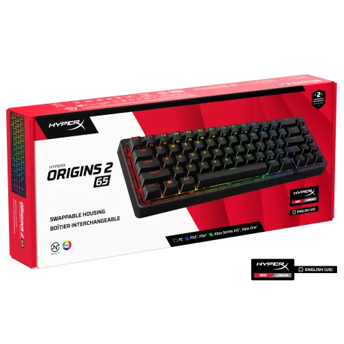 Klawiatura mechaniczna HyperX Alloy Origins 2 65 Red Switch Czarny