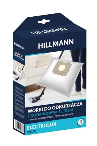 Worki do odkurzacza HILLMANN WEL02 4szt. + filtr