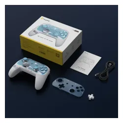 Pad EasySMX S10 do Nintendo Switch 2, PC Bezprzewodowy Biało/Niebieski