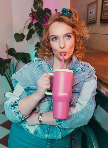 Kubek termiczny Kambukka Rio Tumbler 950 ml - bubblegum mint