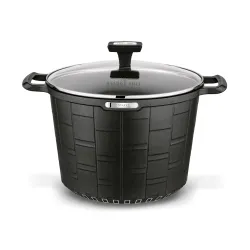 Garnek aluminiowy z pokrywką STARKE PRO CROWS MARBLE 6,5 l