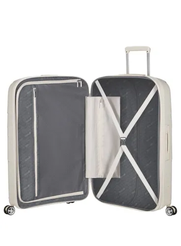 Walizka duża poszerzana American Tourister StarVibe - cream speckles