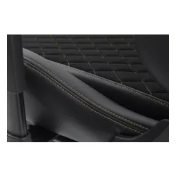 Fotel GAMVIS Phantom Large Czarny (złote elementy) + podnóżek