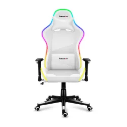 Fotel Huzaro Force 6.2 RGB LED Gamingowy do 130kg Tkanina Biały