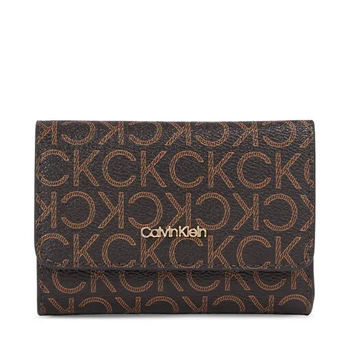 Женский кошелек Calvin Klein CK Must Trifold Sm-Mono K60k611324 Brown Mono 0HD