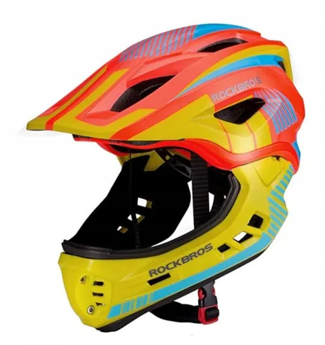 Kask rowerowy dziecięcy, Szczękowy, na rower, hulajnogę, ROCKBROS, S