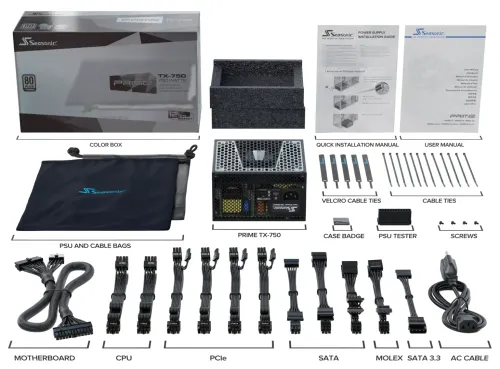 Zasilacz Seasonic Prime-TX-750 750W 80+ Titanium Czarny