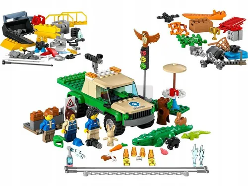 LEGO CITY 60353 MISJA RATOWANIA DZIKICH ZWIERZĄT zestaw dla dzieci +6 lat