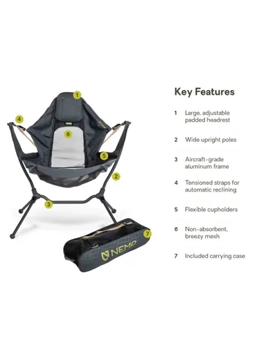 Krzesło turystyczne Nemo Stargaze Reclining Camp Chair - black pearl