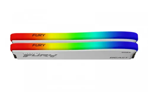 Pamięć RAM Kingston FURY Beast RGB DDR4 16GB (2 x 8GB) 3600 CL17 Biały