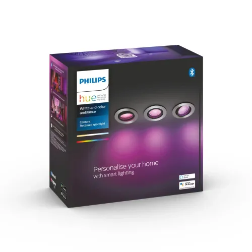 Oświetlenie punktowe Philips Hue White and Colour Ambiance Centura 3szt Aluminium