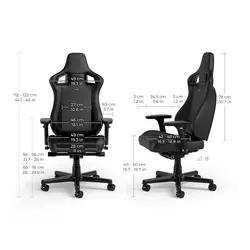 Fotel Noblechairs EPIC COMPACT Black Carbon Gamingowy do 120kg Skóra ECO Czarny