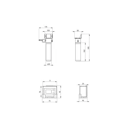 Bateria Deante BCHF064M Chrom Mosiądz