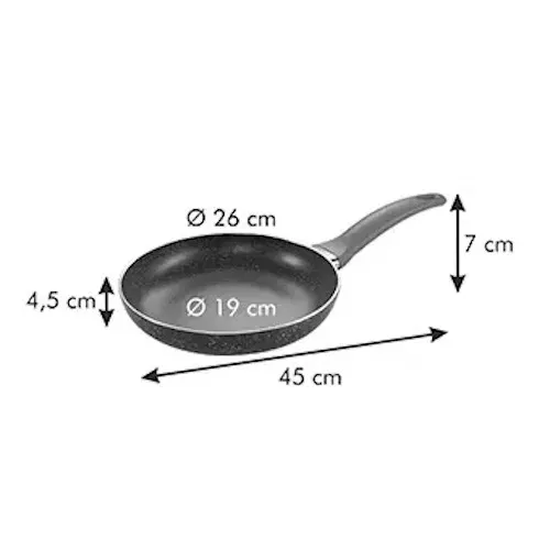 TESCOMA Manico Rosso 26 cm grafitowa - patelnia nieprzywierająca