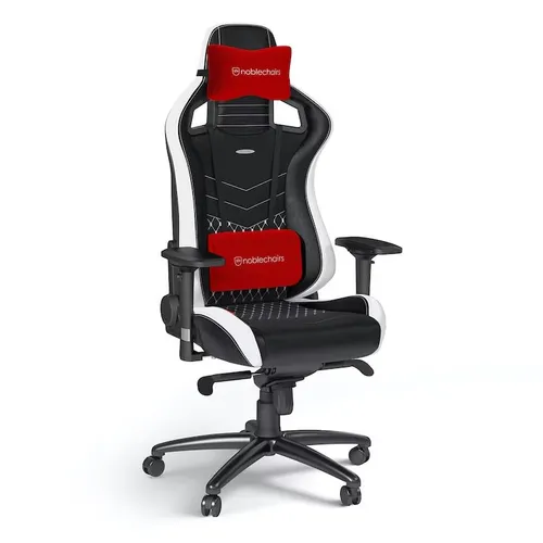 Fotel Noblechairs EPIC Gamingowy do 120kg Skóra naturalna Czarno-biały