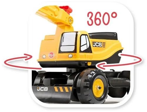 Jeździk Koparka Falk Jcb Digger Dla Dziecka 3-7 Lat Ruchoma Łyżka + Kask