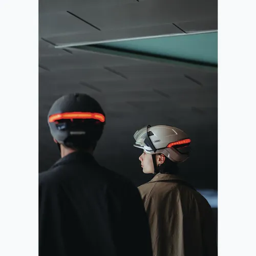 Kask rowerowy z kierunkowskazami ABUS Hyp-E champagne gold