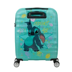 Walizka kabinowa American Tourister Wavebreaker Disney - Stitch flower