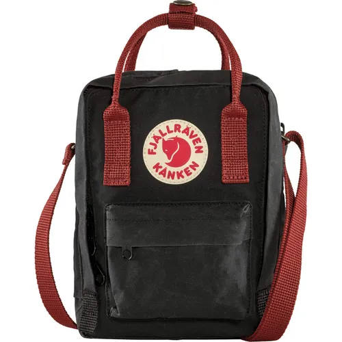 Geantă de umăr compactă Kanken Sling Fjallraven-negru / roșu Bou