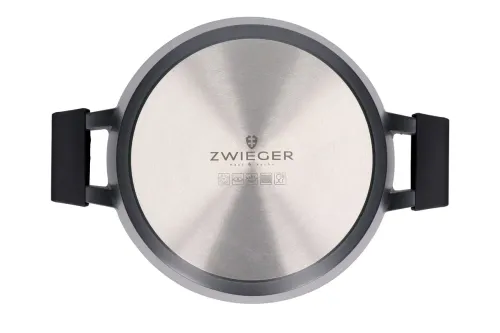 ZWIEGER Black Stone 5,5 l - garnek aluminiowy z pokrywką